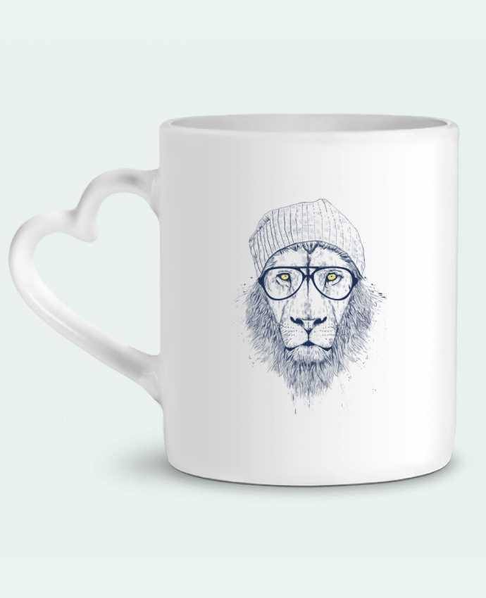 Mug coeur Cool Lion par Balàzs Solti