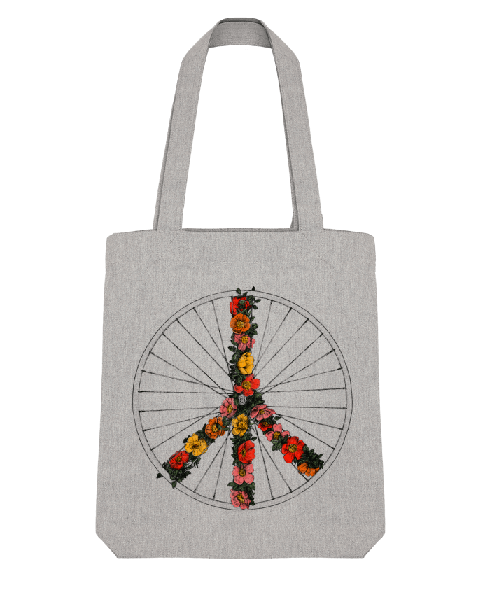 Tote Bag Stanley Stella Peace and Bike by Florent Bodart 