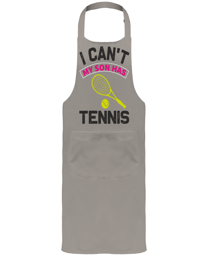 Garden or Sommelier Apron with Pocket T-shirt I Can't My Son Has Tennis by ProMax