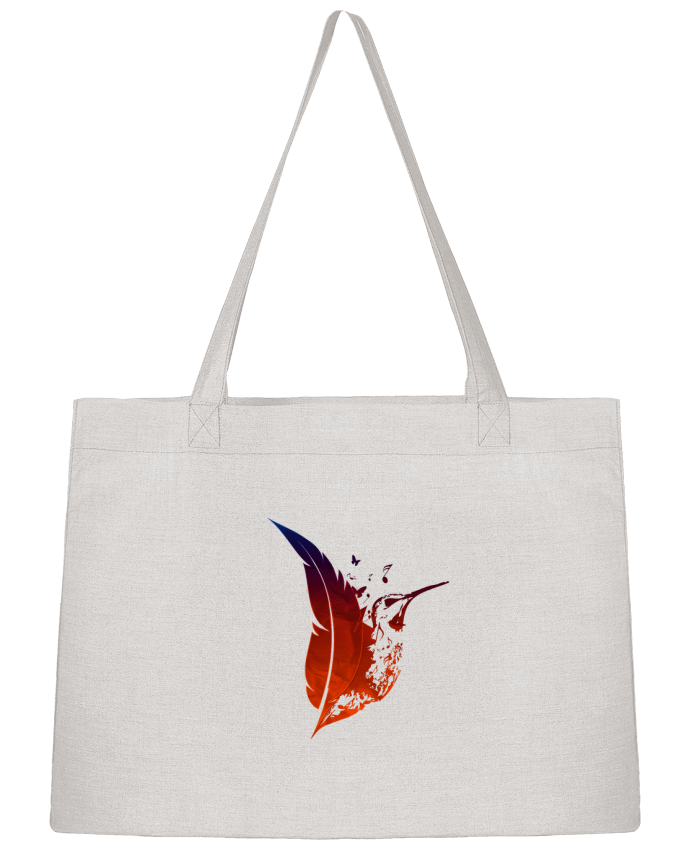 Shopping tote bag Stanley Stella plume colibri by Studiolupi