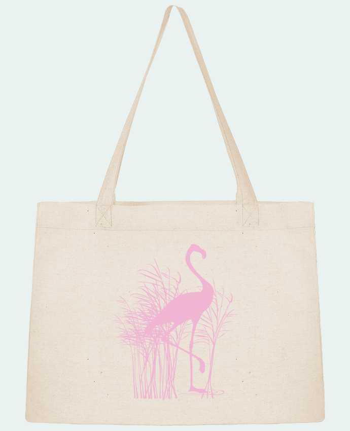 Shopping tote bag Stanley Stella Flamant rose dans roseaux by Studiolupi