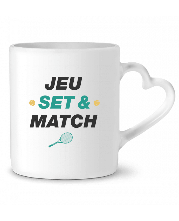 Mug coeur Jeu Set & Match par tunetoo