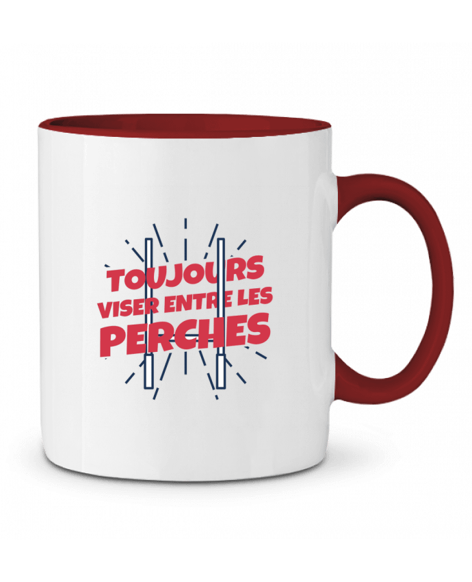 Mug bicolore Toujours viser entre les perches tunetoo
