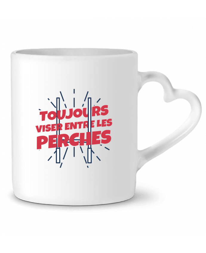 Mug coeur Toujours viser entre les perches par tunetoo