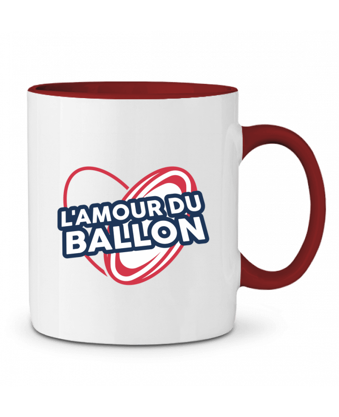 Mug bicolore L'amour du ballon - rugby tunetoo
