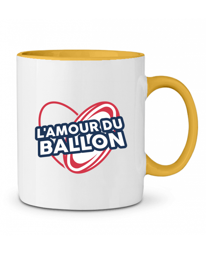Mug bicolore L'amour du ballon - rugby tunetoo