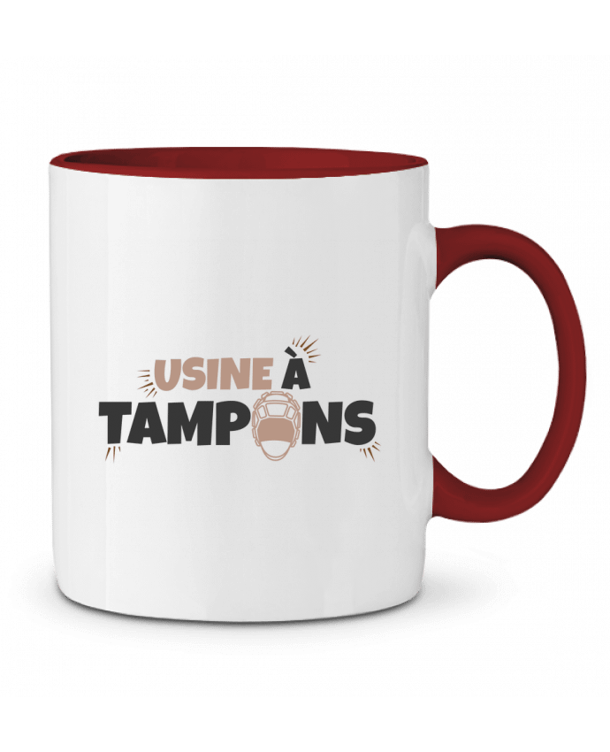 Mug bicolore Usine à tampons - Rugby tunetoo