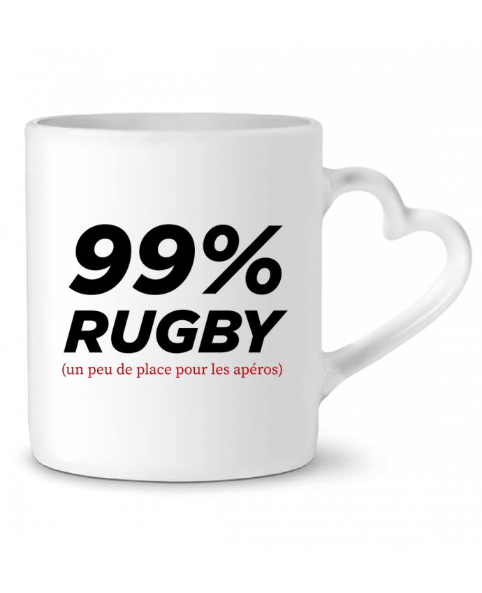 Taza Corazón 99% Rugby por tunetoo
