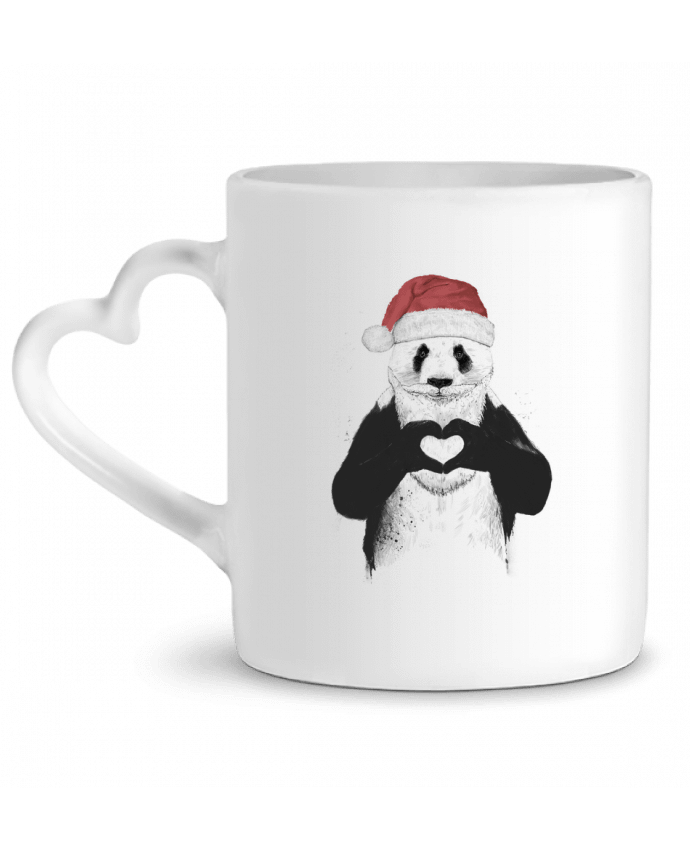 Mug Heart Santa Panda by Balàzs Solti