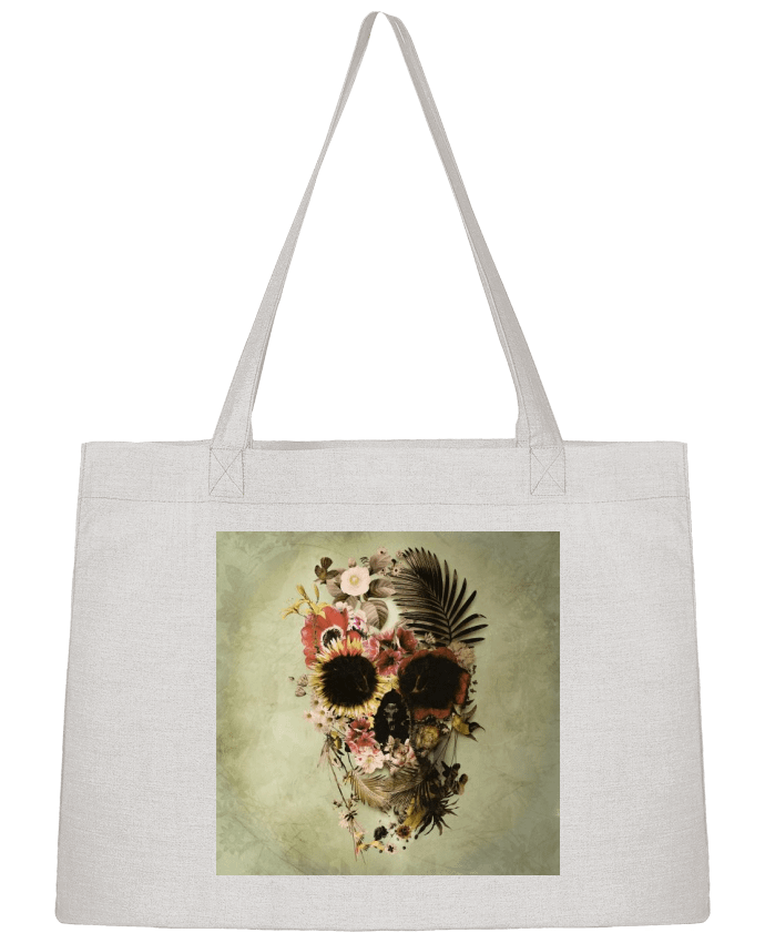Shopping tote bag Stanley Stella Garden Skull by ali_gulec