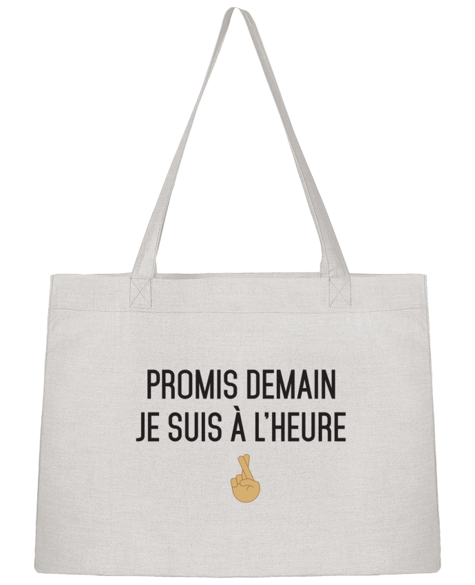 Sac Shopping Promis demain je suis à l'heure - mixed version par tunetoo