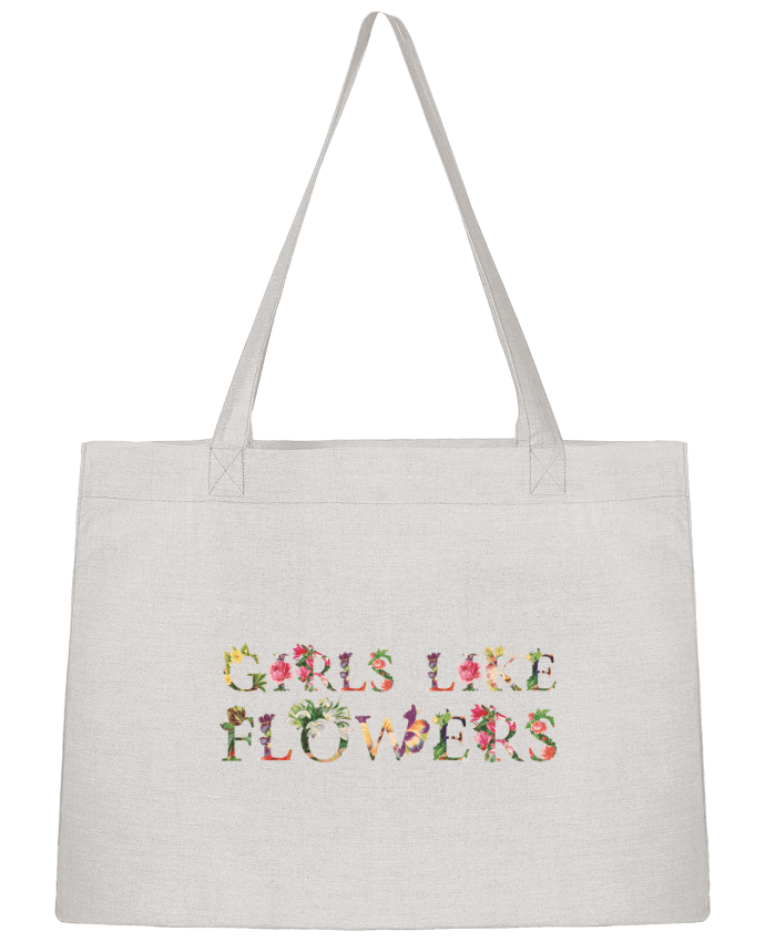 Shopping tote bag Stanley Stella Girls like flowers by tunetoo