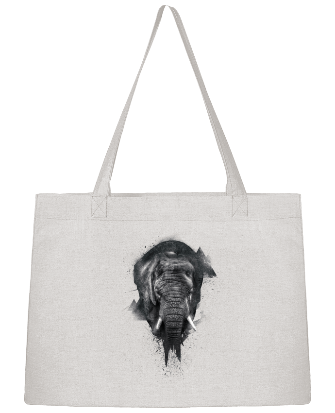 Shopping tote bag Stanley Stella elephant footprint by WZKdesign