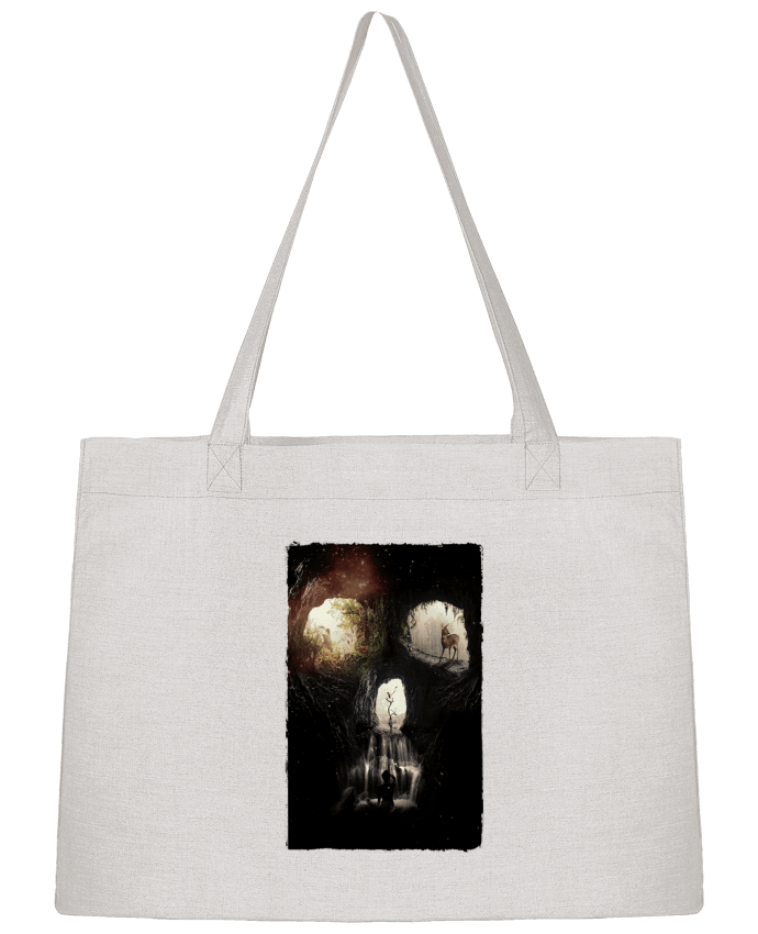 Shopping tote bag Stanley Stella Cave skull by ali_gulec
