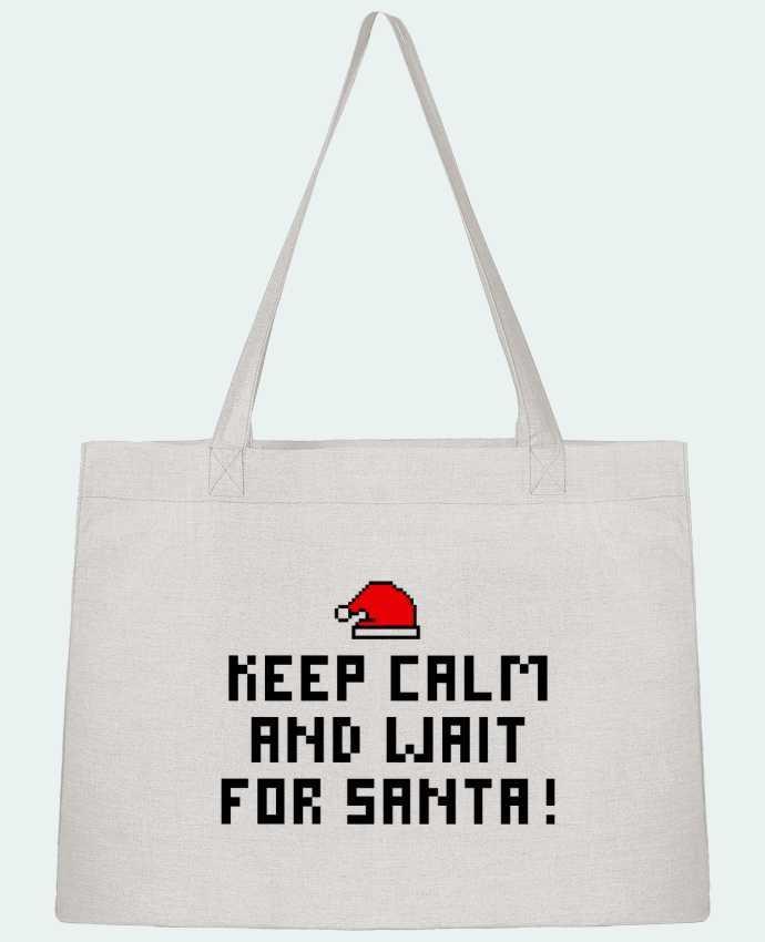 Shopping tote bag Stanley Stella Keep calm and wait for Santa ! by tunetoo