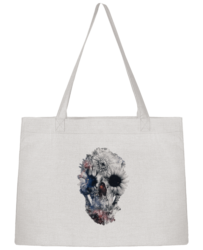 Shopping tote bag Stanley Stella Floral skull 2 by ali_gulec