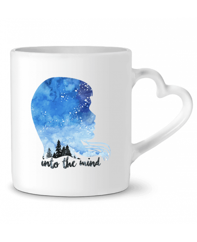 Mug Heart PROFIL AQUARELLE NUIT -INTO THE MIND by L'acolyte