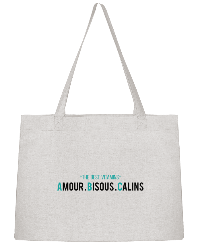 Shopping tote bag Stanley Stella - THE BEST VITAMINS - Amour Bisous Calins by tunetoo