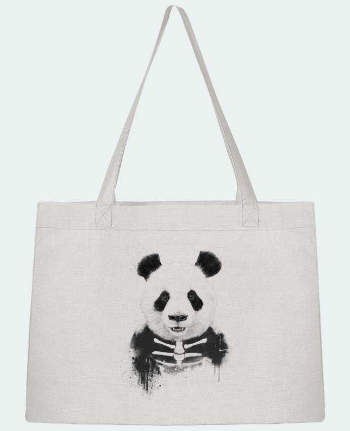 Shopping tote bag Stanley Stella Zombie Panda by Balàzs Solti