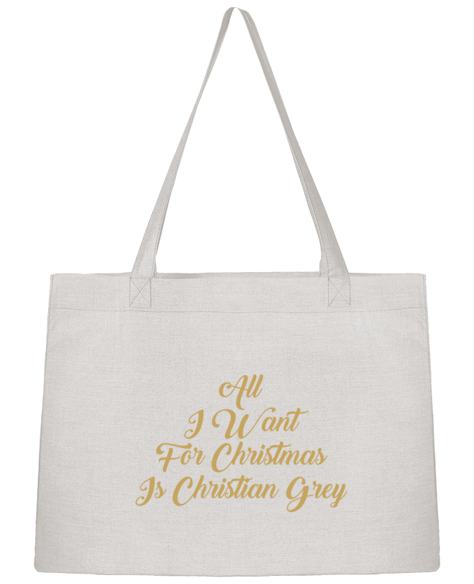 Shopping tote bag Stanley Stella All I want for Christmas is Christian Grey by tunetoo