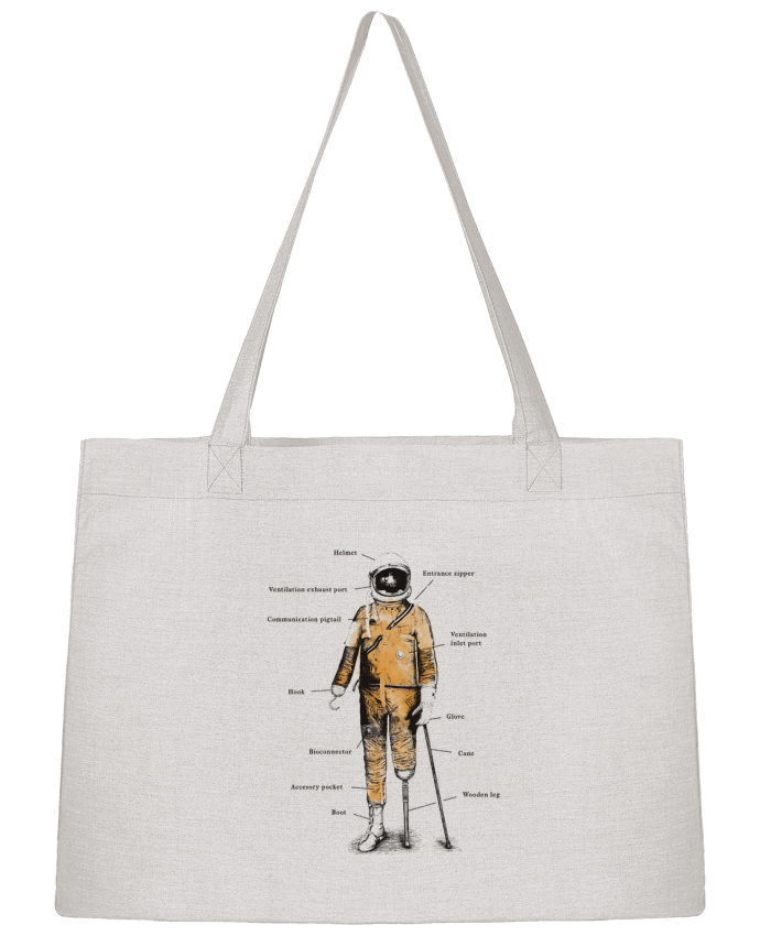 Shopping tote bag Stanley Stella Astropirate with text by Florent Bodart