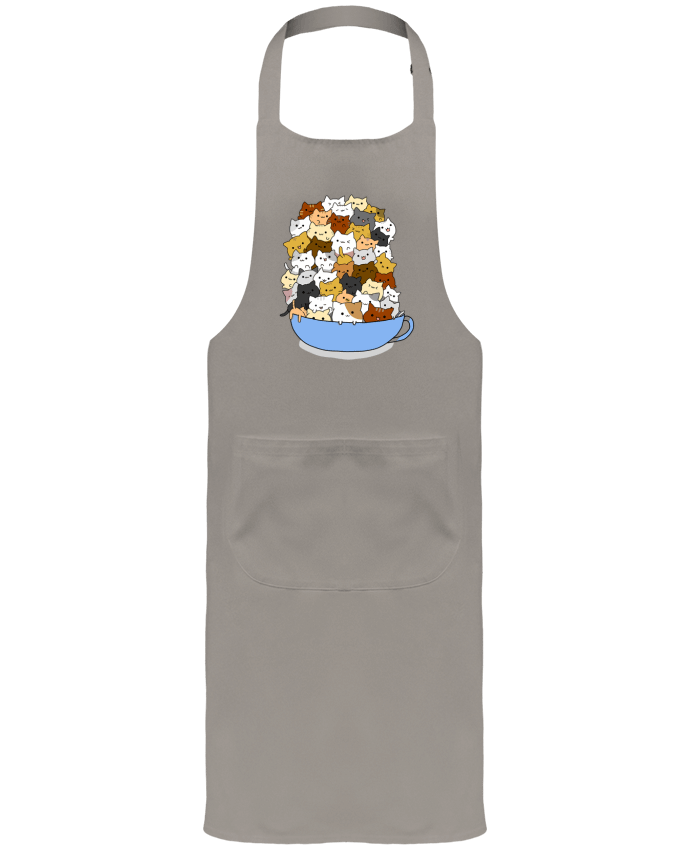 Garden or Sommelier Apron with Pocket Tazón de Gatitos by MaaxLoL