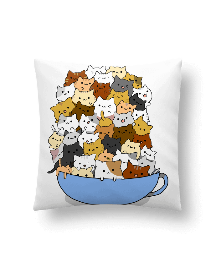 Cushion synthetic soft 45 x 45 cm Tazón de Gatitos by MaaxLoL