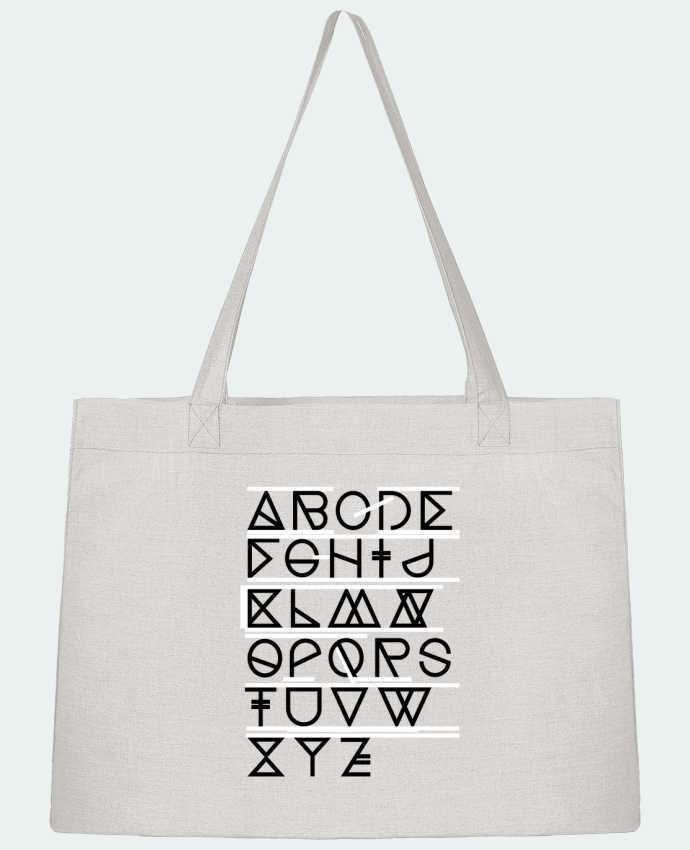 Shopping tote bag Stanley Stella Geometrical ABC White by na.hili