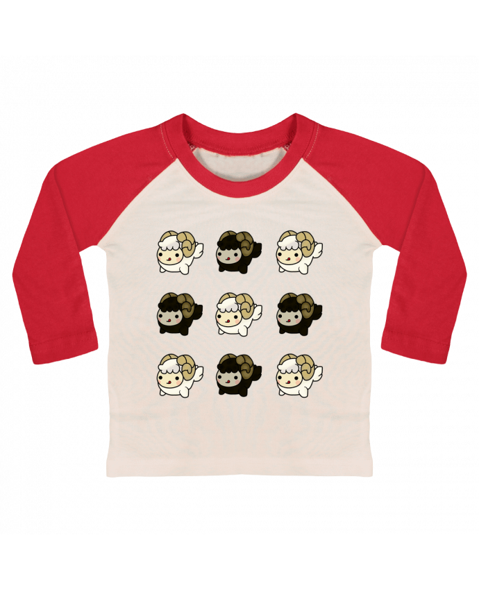 T-shirt baby Baseball long sleeve Cabritas de Colores en Miniatura by MaaxLoL