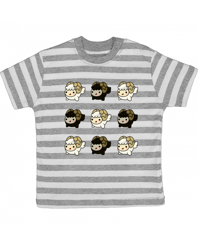 T-shirt baby with stripes Cabritas de Colores en Miniatura by MaaxLoL