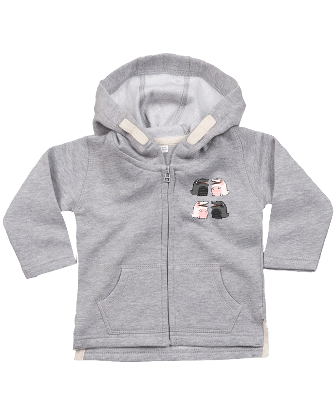 Hoddie with zip for baby Mini Cocodrilos by MaaxLoL