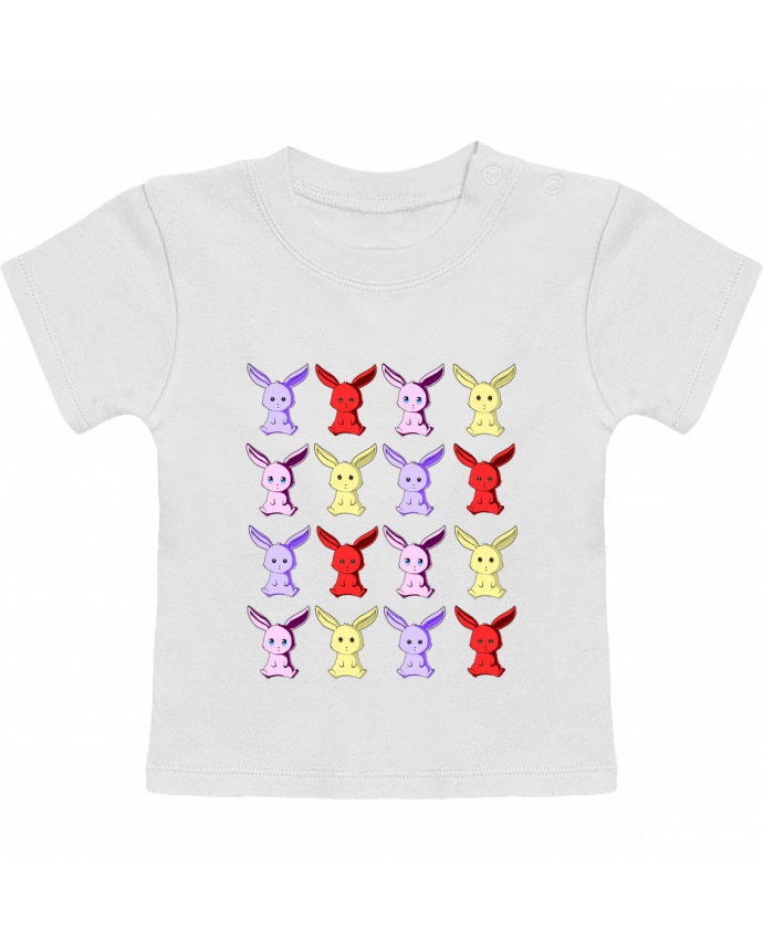 Camiseta Bebé Manga Corta Conejitos de Colores manches courtes du designer MaaxLoL