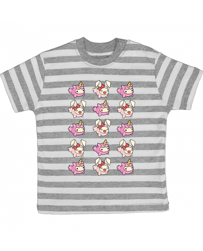 Tee-shirt bébé à rayures Mini Conejitos Cosplay par MaaxLoL