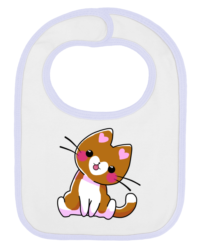 Bavoir bébé uni Gatito Corazón par MaaxLoL
