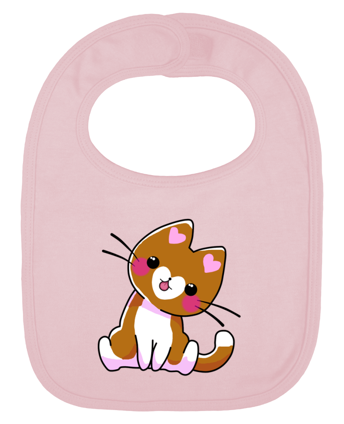 Baby Bib plain and contrast Gatito Corazón by MaaxLoL