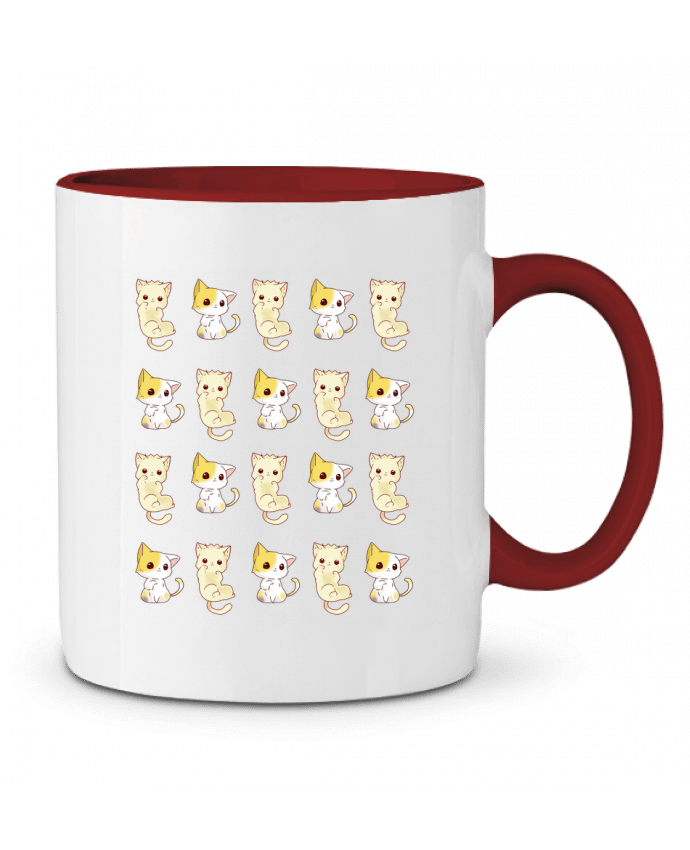 Mug bicolore Gatos Cuki Kawaii Miniaturas MaaxLoL