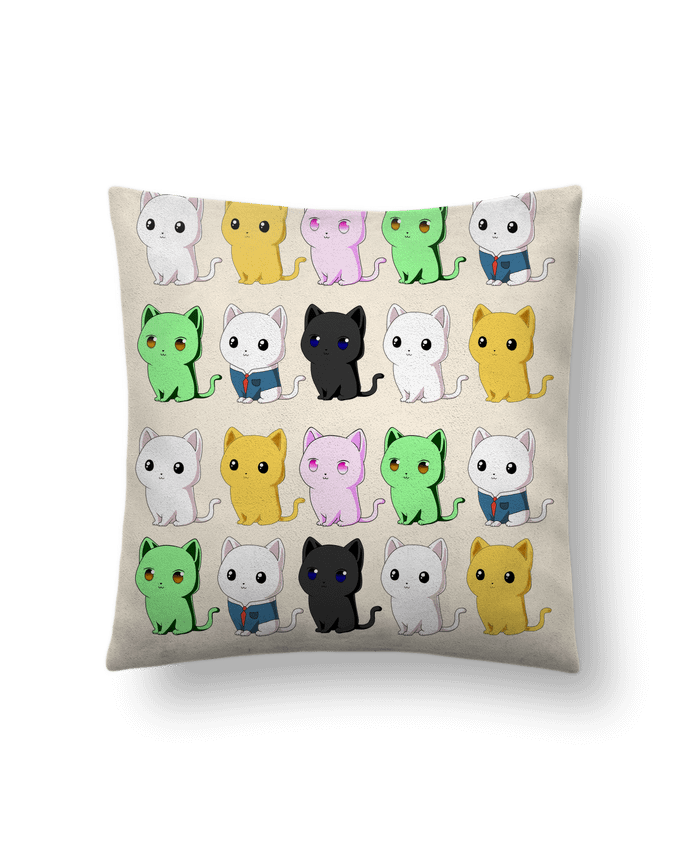 Coussin suédine Mini gatos de colores par MaaxLoL