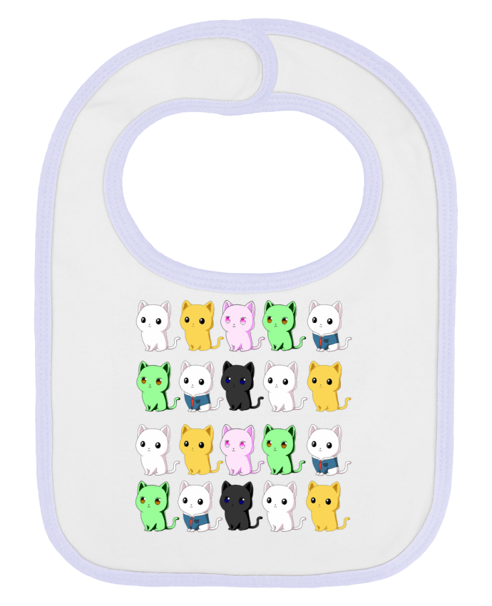 Bavoir bébé uni Mini gatos de colores par MaaxLoL