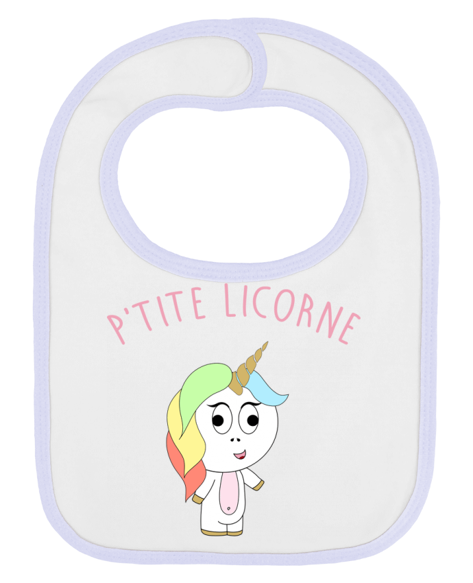 Bavoir bébé uni P'tite licorne par Melochette