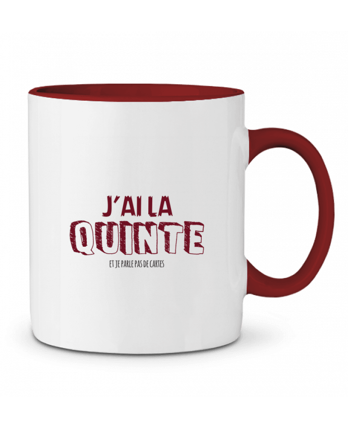 Mug bicolore J'ai la quinte - Expression tunetoo