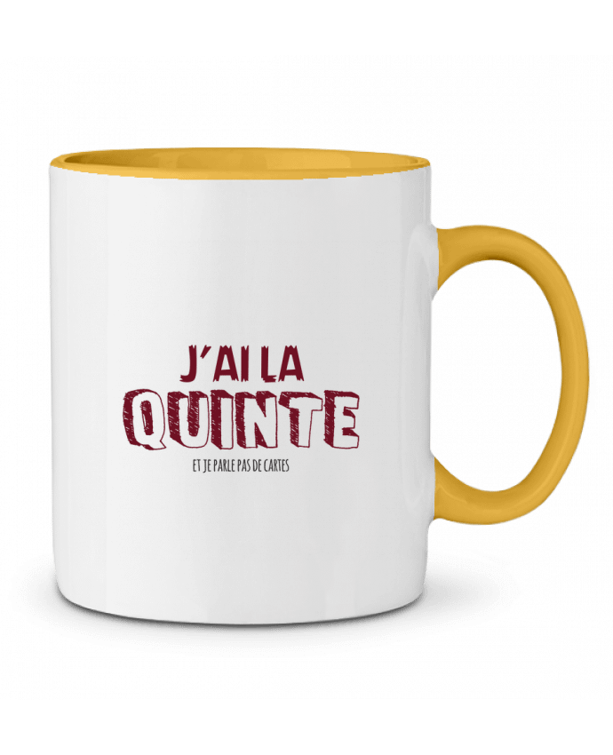 Mug bicolore J'ai la quinte - Expression tunetoo