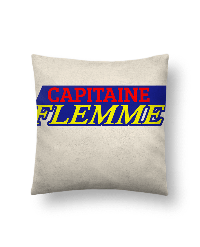 Coussin suédine Capitaine Flemme par CREATIVE SHIRTS