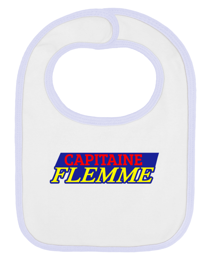 Bavoir bébé uni Capitaine Flemme par CREATIVE SHIRTS