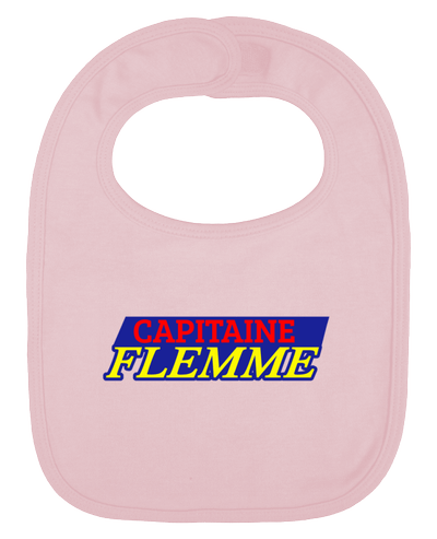 Bavoir bébé uni Capitaine Flemme par CREATIVE SHIRTS