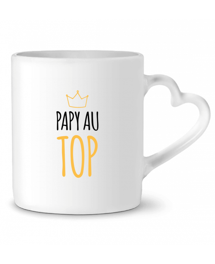 Mug coeur Papy au top par tunetoo