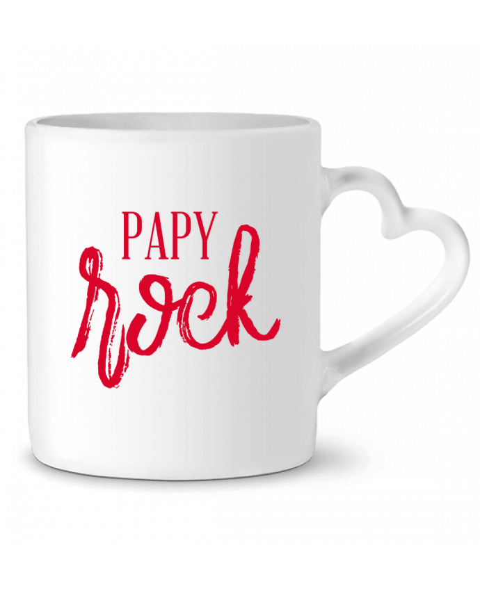 Mug coeur Papy rock par tunetoo