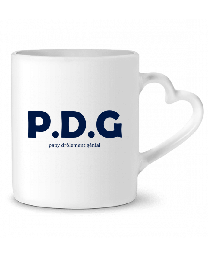 Mug coeur Papy Drôlement Génial par tunetoo
