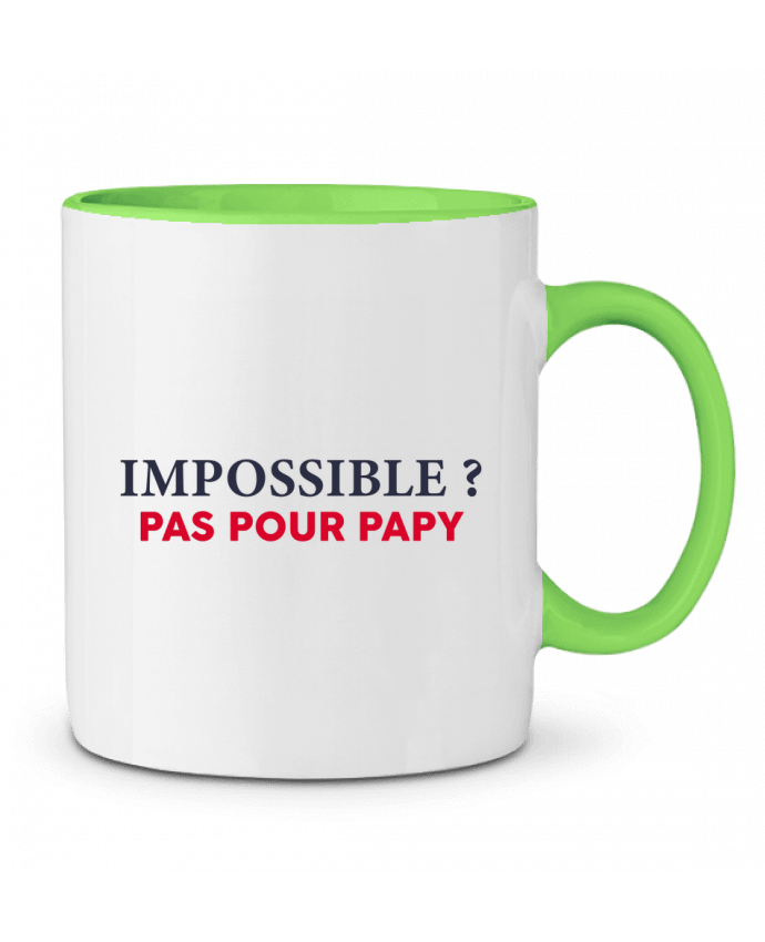 Mug bicolore Impossible ? Pas pour papy tunetoo