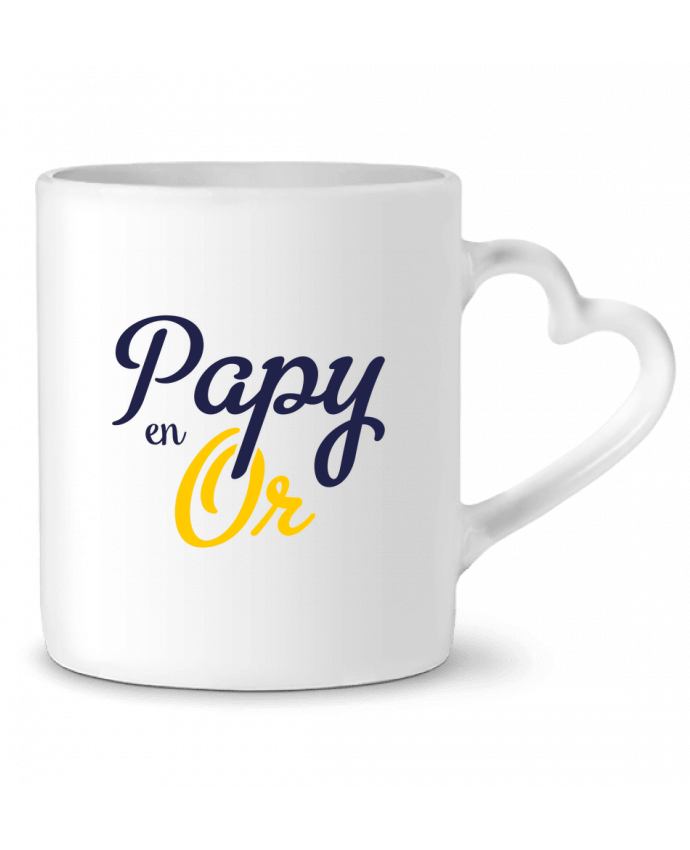 Mug coeur Papy en Or par tunetoo