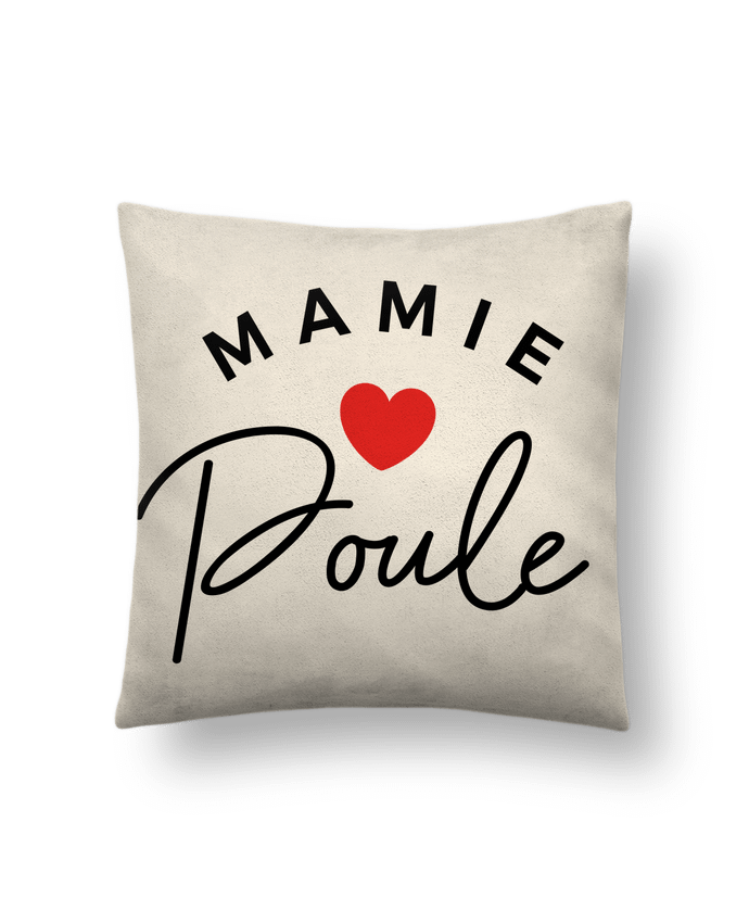 Cushion suede touch 45 x 45 cm Mamie Poule by Nana